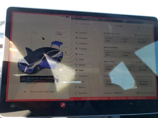Photo 9 from auction – 2023 TESLA MODEL 3 with VIN 5YJ3E1EA6PF473256