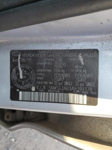 Photo 14 from auction – 2010 HYUNDAI SANTA FE G with VIN 5NMSG3AB3AH399378