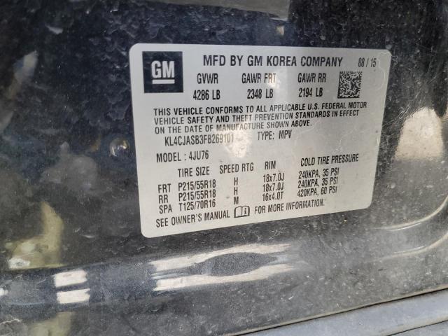 Photo 14 from auction – 2015 BUICK ENCORE with VIN KL4CJASB3FB269101