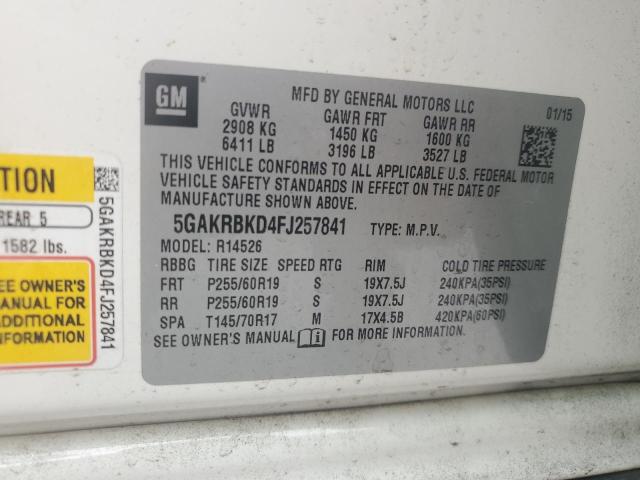 Photo 14 from auction – 2015 BUICK ENCLAVE with VIN 5GAKRBKD4FJ257841