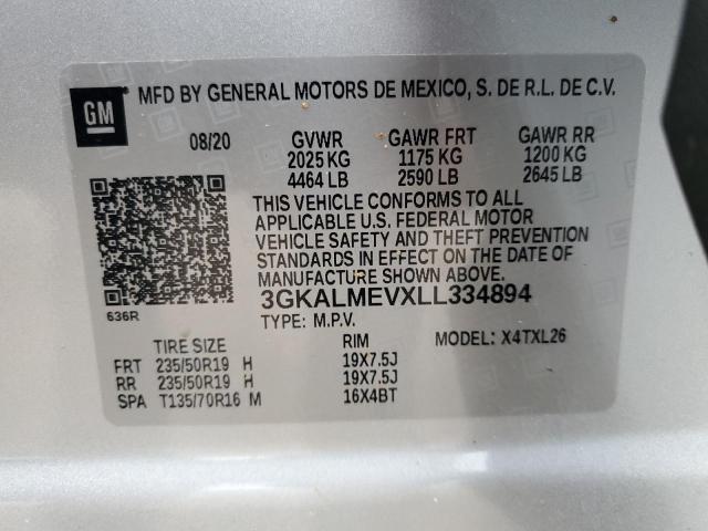 Photo 14 from auction – 2020 GMC TERRAIN SL with VIN 3GKALMEVXLL334894