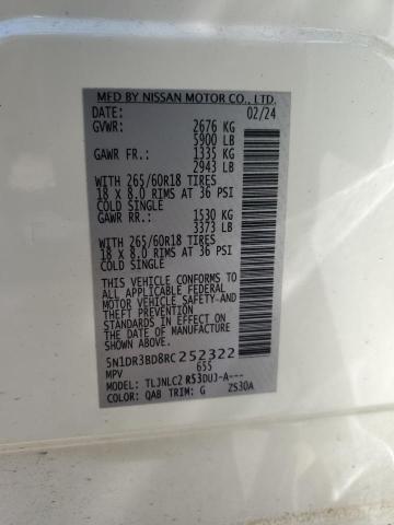 Photo 14 from auction – 2024 NISSAN PATHFINDER with VIN 5N1DR3BD8RC252322