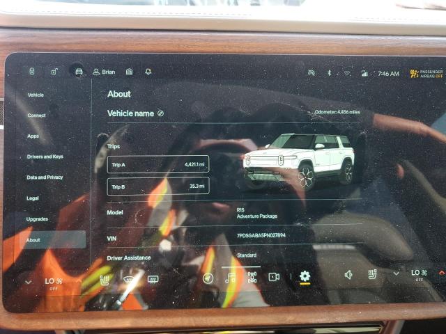 Photo 9 from auction – 2023 RIVIAN R1S ADVENT with VIN 7PDSGABA5PN027894