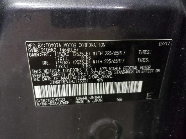 Photo 14 from auction – 2017 TOYOTA RAV4 XLE with VIN JTMRFREV4HJ173301