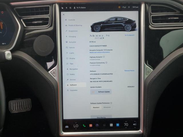 Photo 9 from auction – 2015 TESLA MODEL S with VIN 5YJSA1E27FF114920