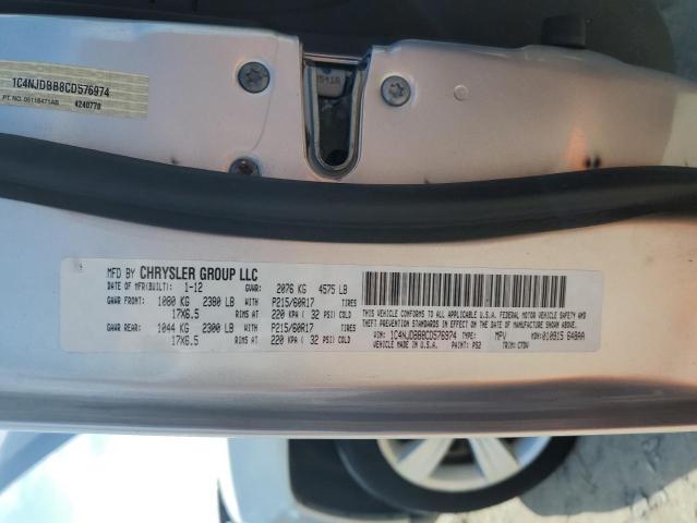 Photo 14 from auction – 2012 JEEP COMPASS SP with VIN 1C4NJDBB8CD576974
