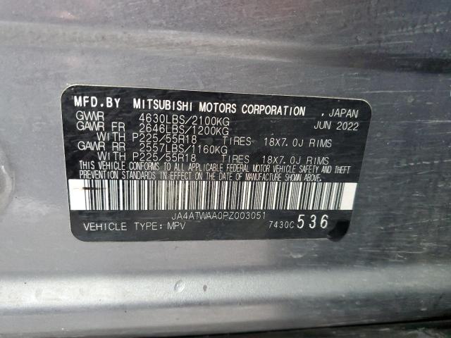 Photo 14 from auction – 2023 MITSUBISHI ECLIPSE CR with VIN JA4ATWAA0PZ003051