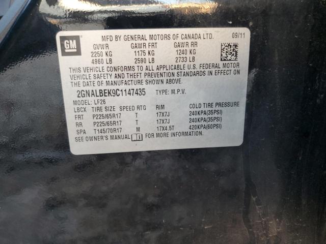 Photo 14 from auction – 2012 CHEVROLET EQUINOX LS with VIN 2GNALBEK9C1147435