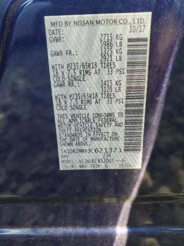 Photo 14 from auction – 2018 NISSAN PATHFINDER with VIN 5N1DR2MMXJC621371