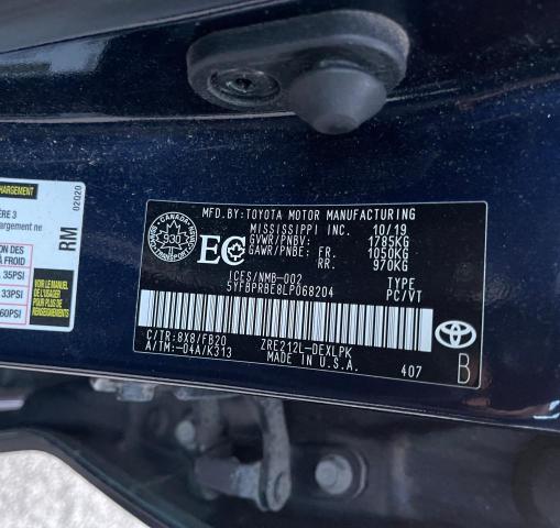 Photo 10 from auction – 2020 TOYOTA COROLLA LE with VIN 5YFBPRBE8LP068204