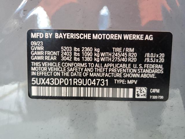 Photo 14 from auction – 2024 BMW X3 SDRIVE3 with VIN 5UX43DP01R9U04731