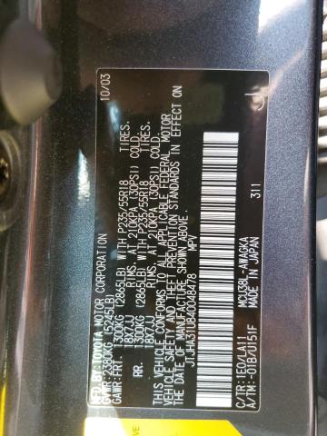 Photo 14 from auction – 2004 LEXUS RX 330 with VIN JTJHA31U840048478