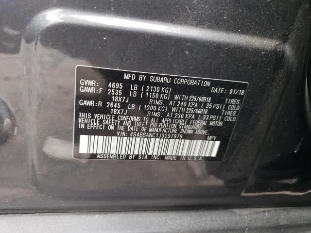Photo 14 from auction – 2018 SUBARU OUTBACK 2. with VIN 4S4BSANC1J3297979