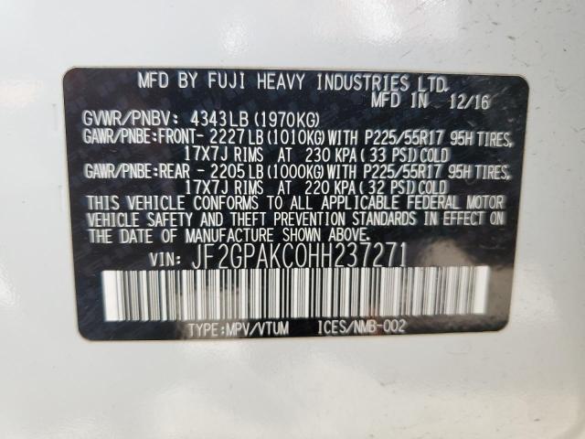 Photo 14 from auction – 2017 SUBARU CROSSTREK with VIN JF2GPAKC0HH237271