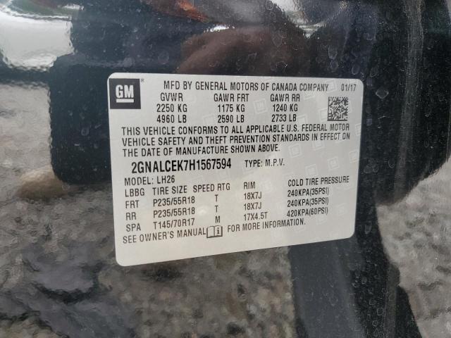 Photo 14 from auction – 2017 CHEVROLET EQUINOX LT with VIN 2GNALCEK7H1567594