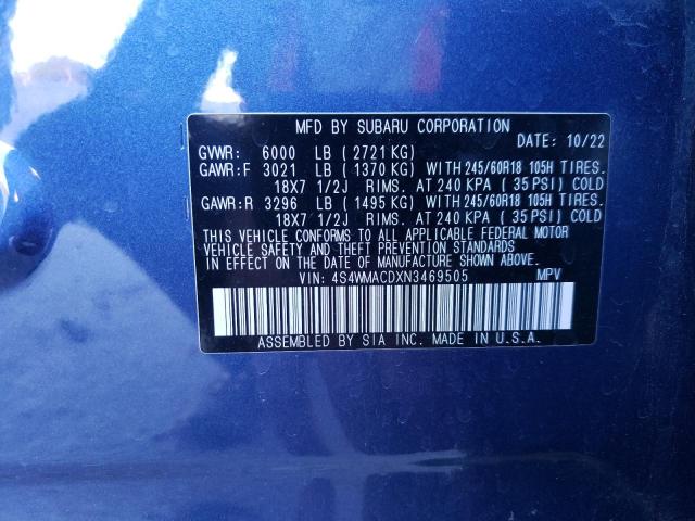 Photo 14 from auction – 2022 SUBARU ASCENT PRE with VIN 4S4WMACDXN3469505