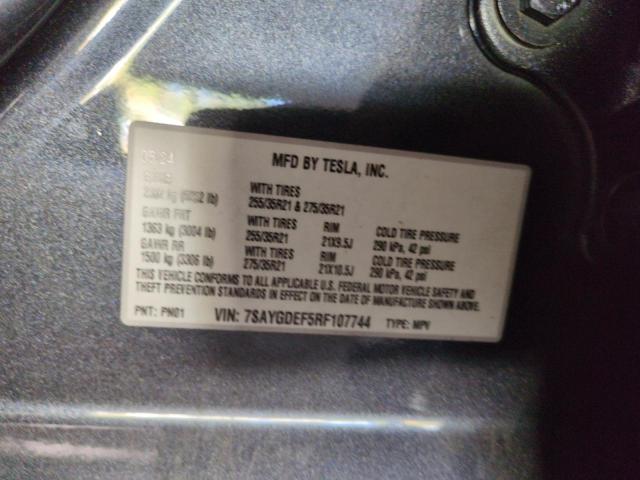 Photo 14 from auction – 2024 TESLA MODEL Y with VIN 7SAYGDEF5RF107744