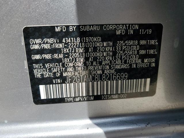 Photo 14 from auction – 2020 SUBARU CROSSTREK with VIN JF2GTAMC8L8216699