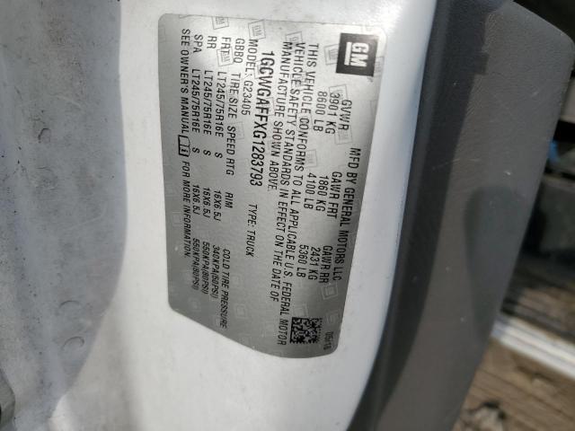Photo 14 from auction – 2016 CHEVROLET EXPRESS G2 with VIN 1GCWGAFFXG1283793