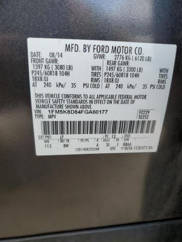 Photo 14 from auction – 2015 FORD EXPLORER X with VIN 1FM5K8D84FGA60177