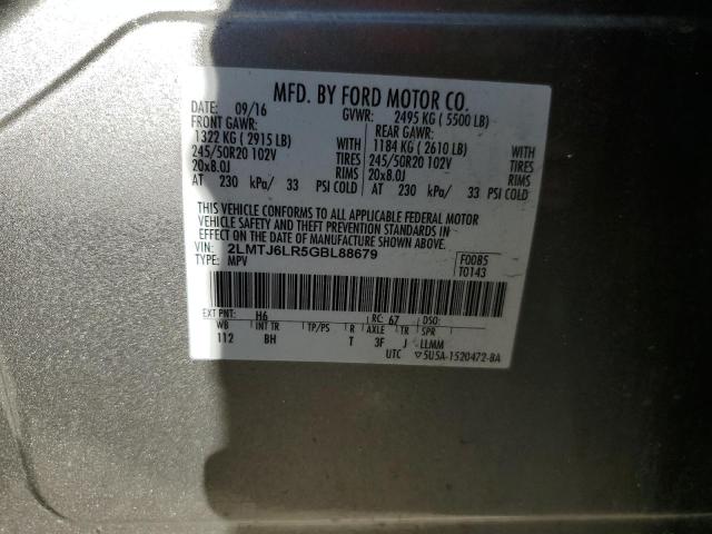 Photo 14 from auction – 2016 LINCOLN MKX RESERV with VIN 2LMTJ6LR5GBL88679