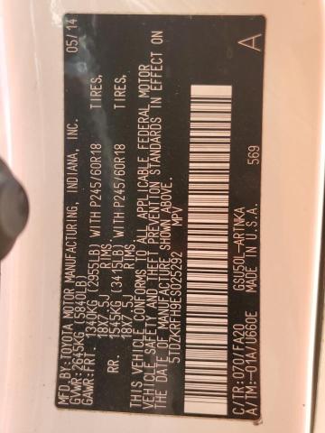 Zdjęcie 14 z aukcji – 2014 TOYOTA HIGHLANDER z VIN 5TDZKRFH9ES025292