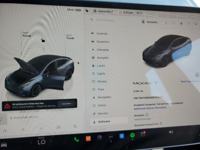 Photo 9 from auction – 2024 TESLA MODEL Y with VIN 7SAYGDED6RF051635