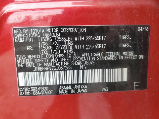 Photo 14 from auction – 2016 TOYOTA RAV4 LE with VIN JTMBFREV7GJ087268