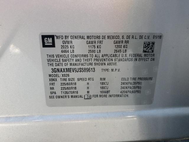 Photo 14 from auction – 2018 CHEVROLET EQUINOX PR with VIN 3GNAXMEV9JS589613