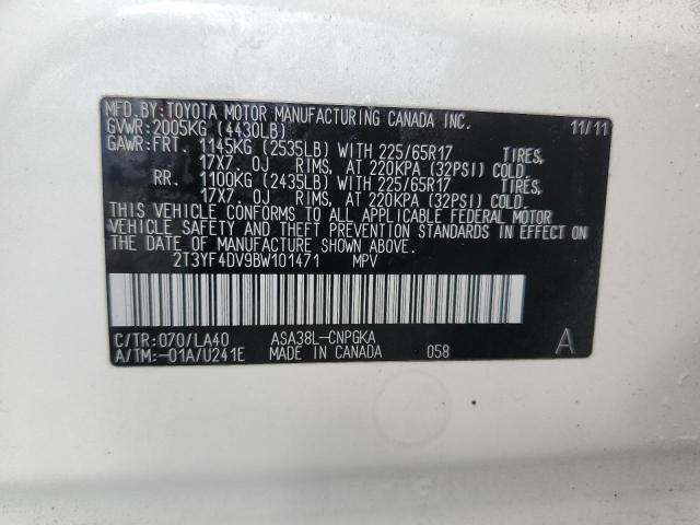 Photo 14 from auction – 2011 TOYOTA RAV4 LIMIT with VIN 2T3YF4DV9BW101471
