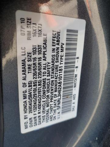 Photo 14 from auction – 2010 HONDA ODYSSEY EX with VIN 5FNRL3H62AB101181