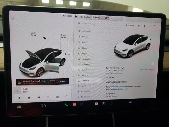 Photo 9 from auction – 2021 TESLA MODEL Y with VIN 5YJYGDEE6MF088330