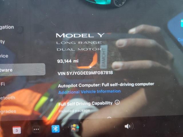 Photo 9 from auction – 2021 TESLA MODEL Y with VIN 5YJYGDEE9MF087818