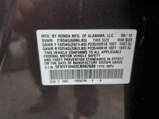 Photo 14 from auction – 2012 HONDA PILOT EX with VIN 5FNYF4H42CB082688