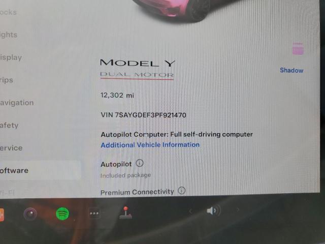 Фото 9 с аукциона – 2023 TESLA MODEL Y с VIN 7SAYGDEF3PF921470