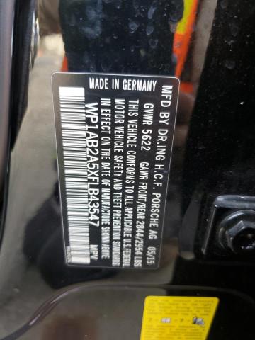 Photo 14 from auction – 2015 PORSCHE MACAN S with VIN WP1AB2A5XFLB43547