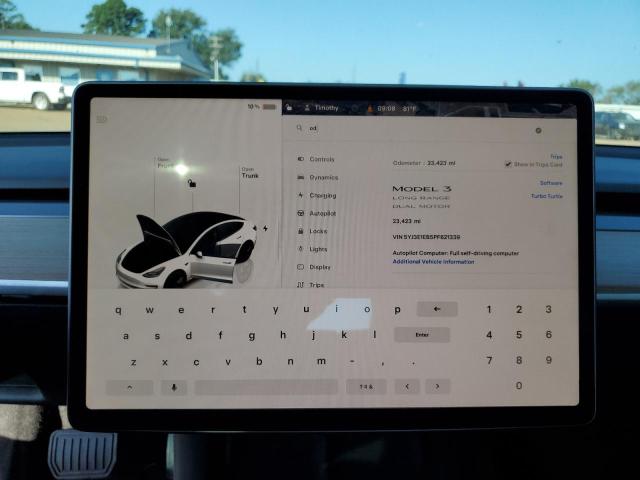 Photo 9 from auction – 2023 TESLA MODEL 3 with VIN 5YJ3E1EB5PF621339