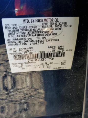 Photo 14 from auction – 2012 FORD FLEX LIMIT with VIN 2FMHK6DT2CBD10220