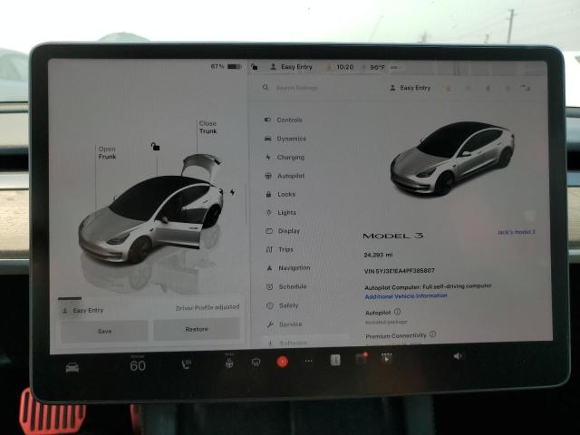 Photo 9 from auction – 2023 TESLA MODEL 3 with VIN 5YJ3E1EA4PF385807