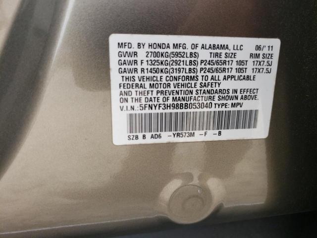 Photo 14 from auction – 2011 HONDA PILOT TOUR with VIN 5FNYF3H98BB053040