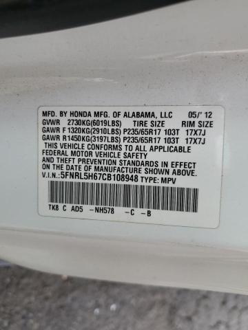 Photo 14 from auction – 2012 HONDA ODYSSEY EX with VIN 5FNRL5H67CB108948