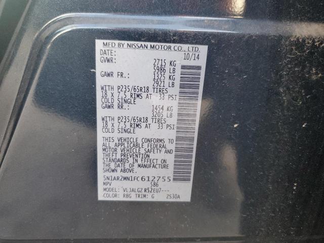 Photo 14 from auction – 2015 NISSAN PATHFINDER with VIN 5N1AR2MN1FC612755