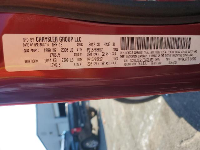 Photo 14 from auction – 2012 JEEP COMPASS LA with VIN 1C4NJCEB1CD666358