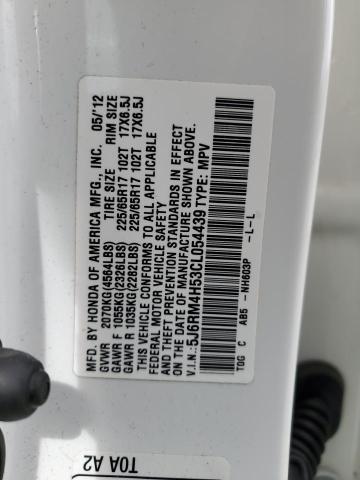 Photo 14 from auction – 2012 HONDA CR-V EX with VIN 5J6RM4H53CL054439