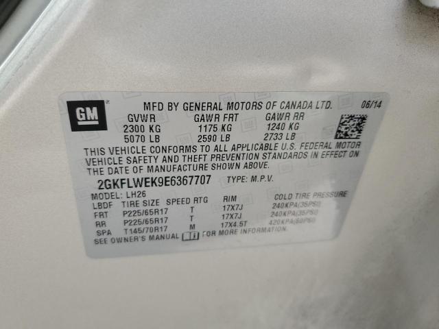 Photo 14 from auction – 2014 GMC TERRAIN SL with VIN 2GKFLWEK9E6367707