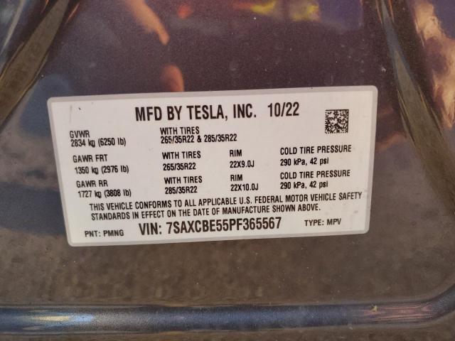 Photo 14 from auction – 2023 TESLA MODEL X with VIN 7SAXCBE55PF365567