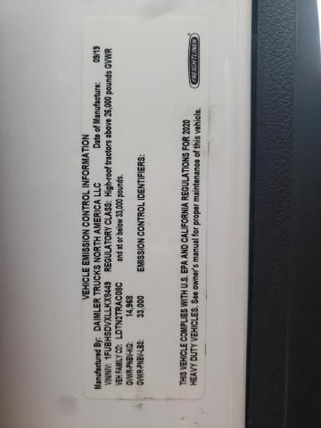 Photo 10 from auction – 2020 FREIGHTLINER CASCADIA 1 with VIN 1FUBHSDVXLLKX8449