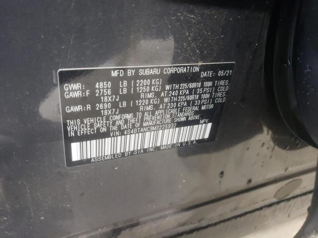 Photo 14 from auction – 2021 SUBARU OUTBACK LI with VIN 4S4BTANC9M3225932