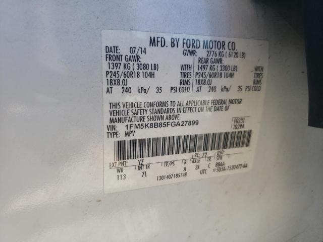 Photo 14 from auction – 2015 FORD EXPLORER with VIN 1FM5K8B85FGA27899