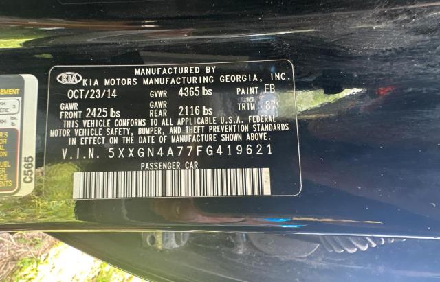 Photo 10 from auction – 2015 KIA OPTIMA EX with VIN 5XXGN4A77FG419621